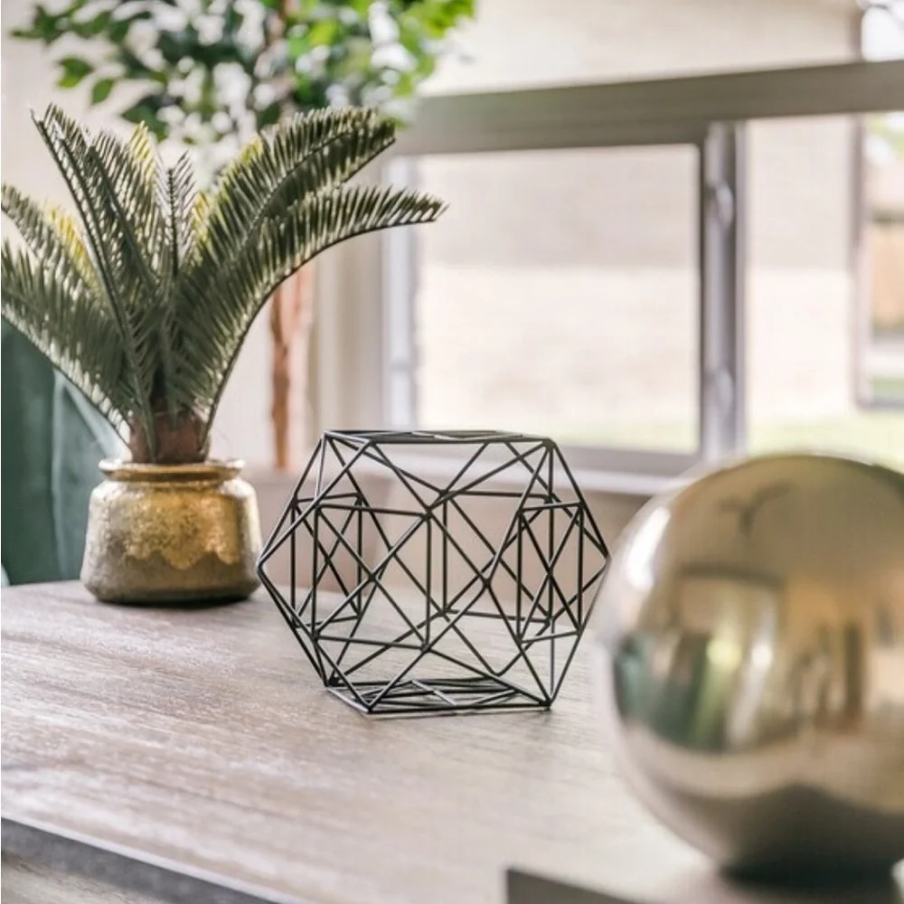 IKEA - LINDRANDE Decoration, hexagonal black- 6”